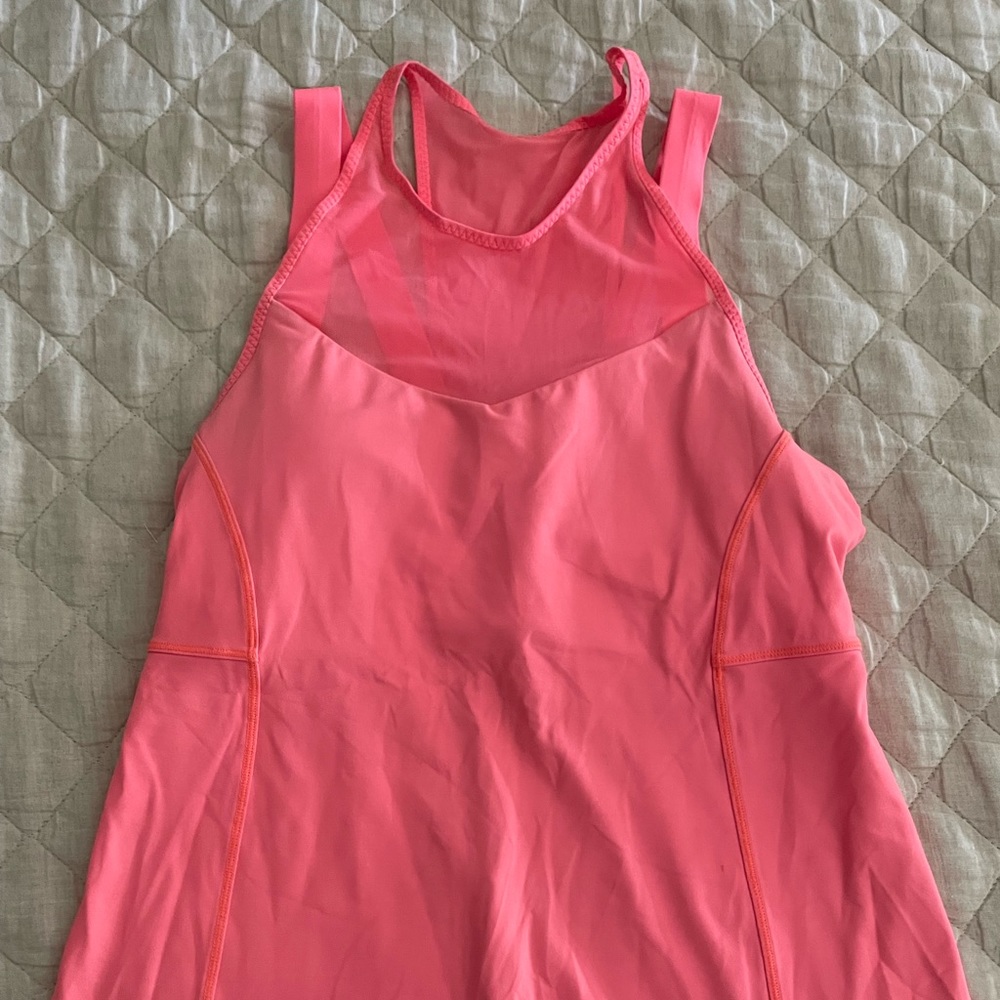 Lululemon Coral High Neck Mesh Tank